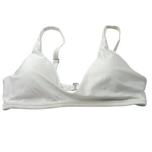 Ocean Blues Pearl White Triangle Bikini Top Adjustable Swim Women’s Size Small